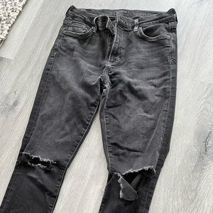 Citizens of Humanity Rocket Crop - High Rise Skinny Distressed